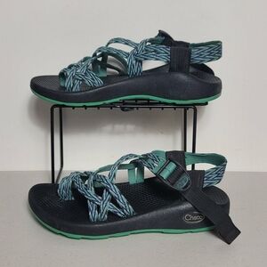 CHACO Z/2 Sandal Strappy Blue Green Hiking Outdoor Active Shoe Women Arch Sz 6